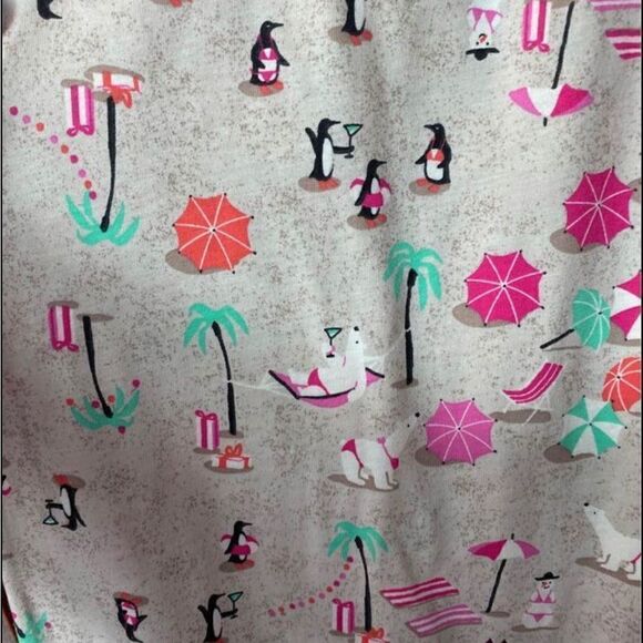 HUE Women's Medium Printed Knit Tee and Pant 3 Piece Pajama Set - Picture 8 of 8